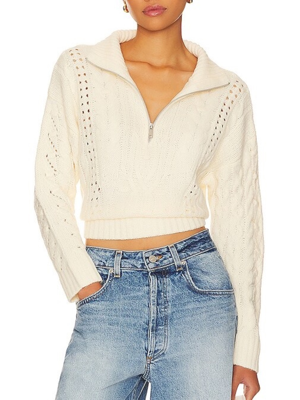 Heartloom Zoe Half Zip Sweater Size M $126 MSRP